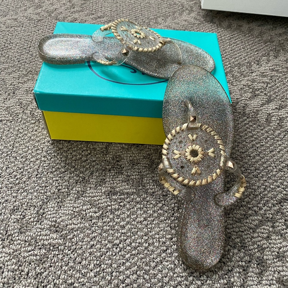 Jack Rogers Georgica Jelly Sandals in multi color sparkle